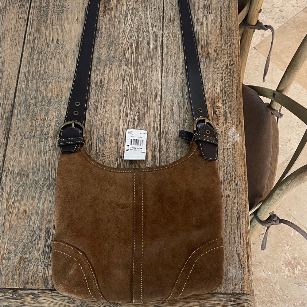 Coach Brown Suede Hobo Bag